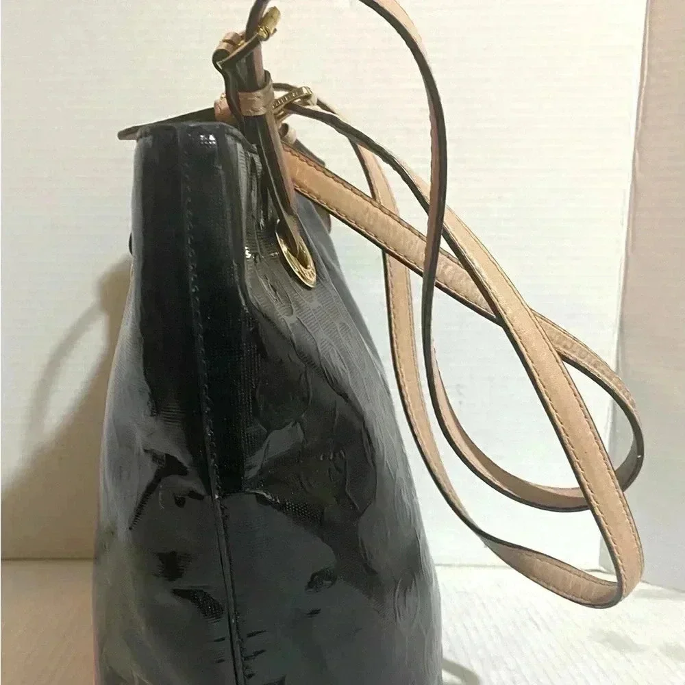 Michael Kors MK signature black  metallic tote handbag